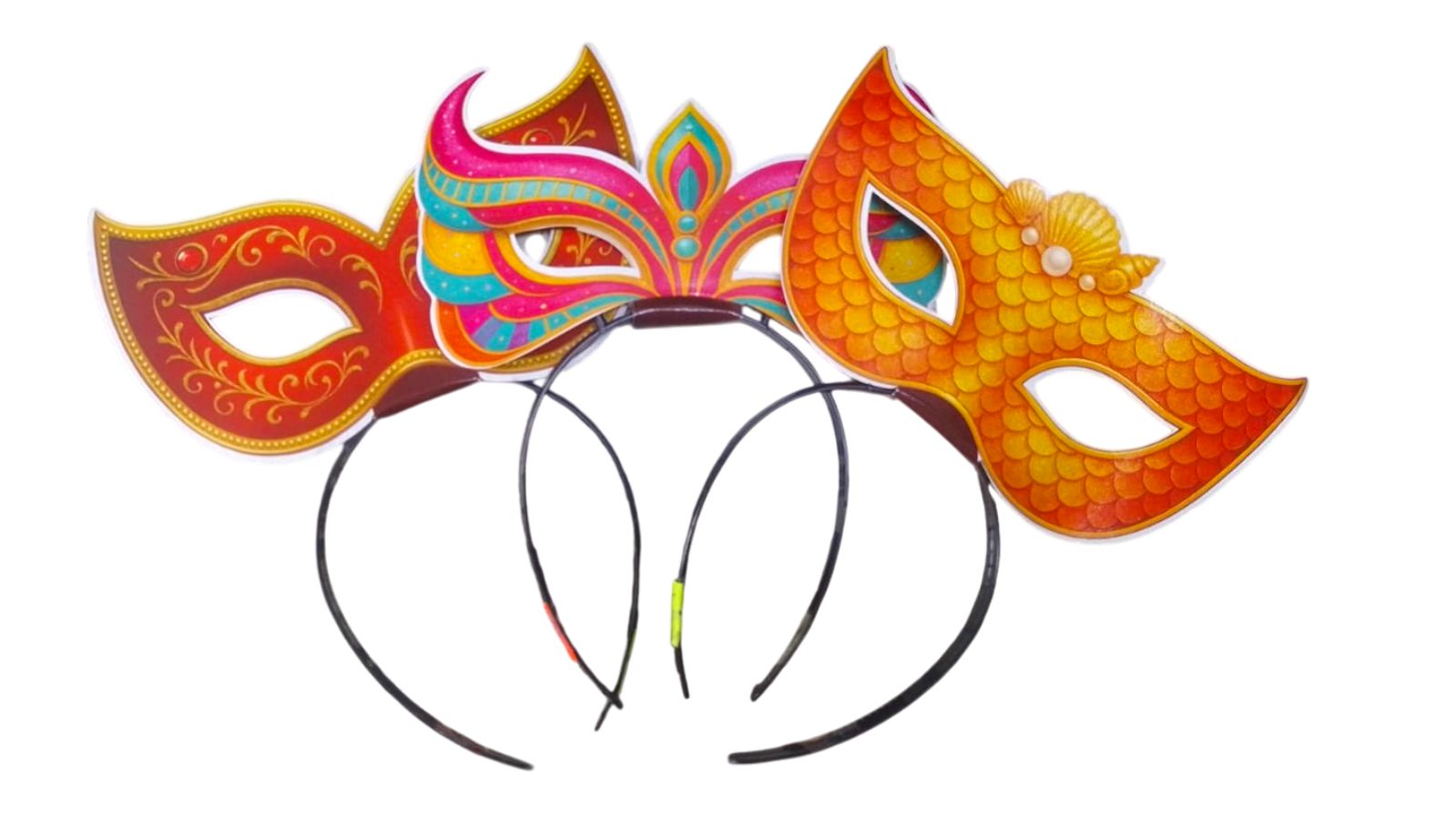 TIARA CARNAVAL C/MASCARA PAPEL